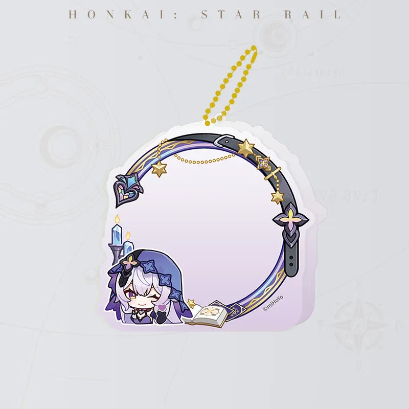 Honkai: Star Rail Pom-Pom Gallery Acrylic Badge Display Case featuring Black Swan