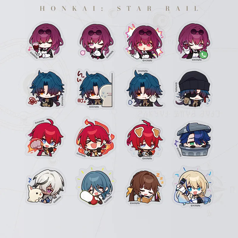 Honkai: Star Rail Pom-Pom Gallery Even Immortality Ends Chibi Sticker Pack