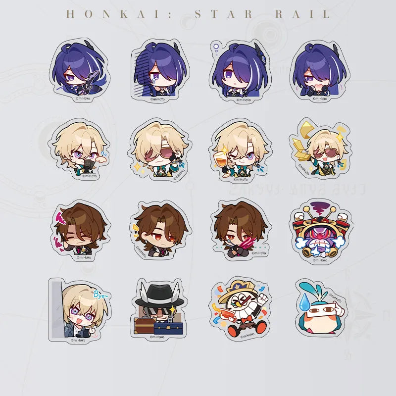 Honkai: Star Rail Pom-Pom Gallery Into the Yawning Chasm Chibi Sticker Pack