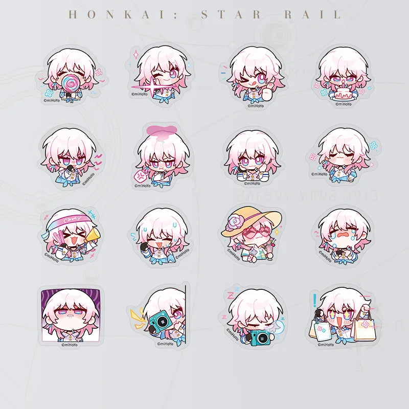 Honkai: Star Rail Pom-Pom Gallery March 7th Chibi Sticker Pack