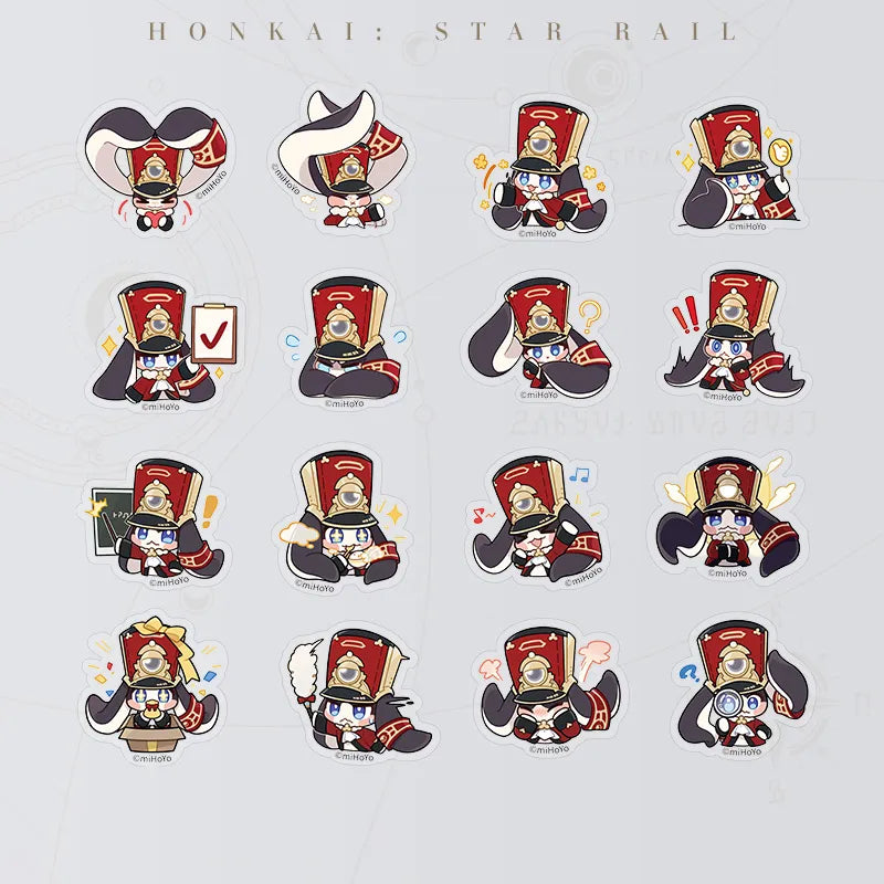 Honkai: Star Rail Pom-Pom Gallery Pom-Pom Chibi Sticker Pack