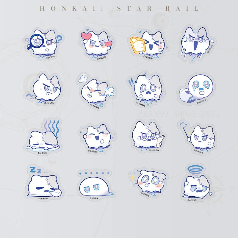 Honkai: Star Rail Pom-Pom Gallery Wubbaboo Chibi Sticker Pack