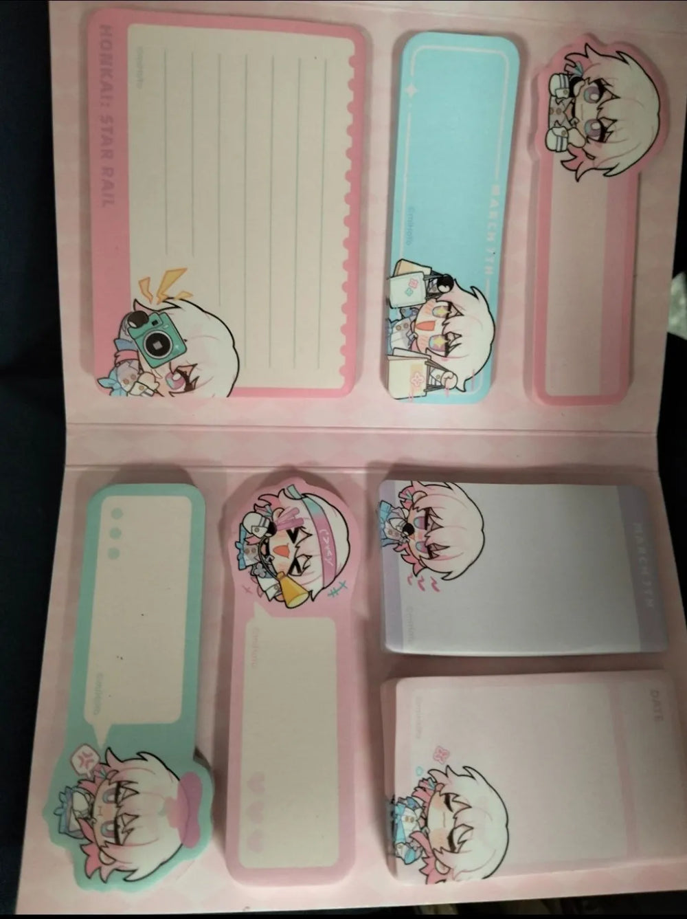 Honkai: Star Rail Pom-Pom Gallery Series Chibi-Haftnotiz-Set