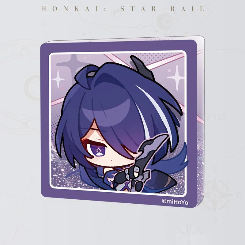 Honkai: Star Rail Pom-Pom Gallery Flowing Sand Acrylic Fridge Magnet featuring Acheron