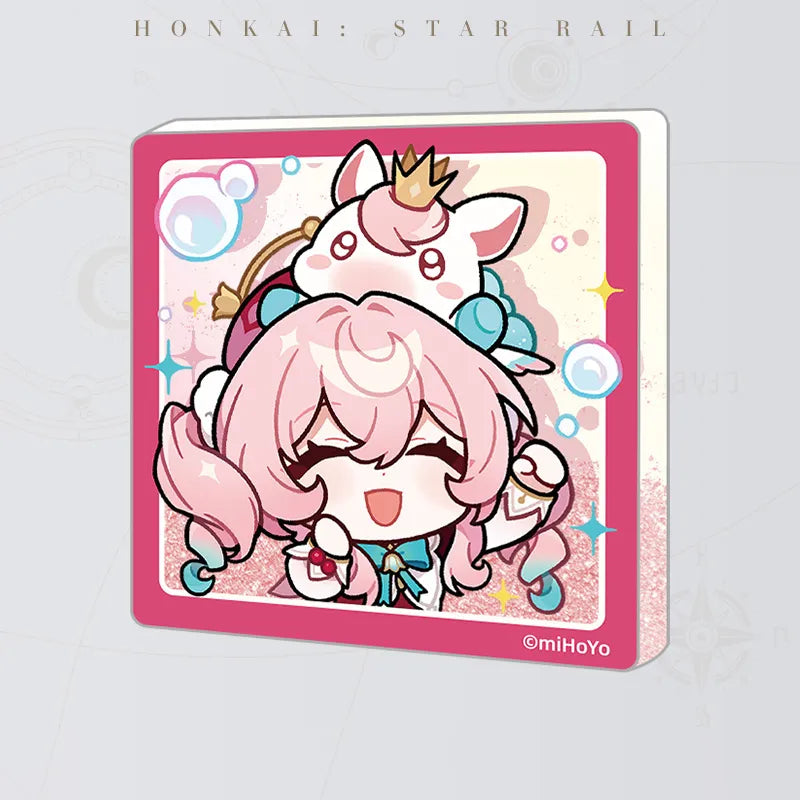 Honkai: Star Rail Pom-Pom Gallery Flowing Sand Acrylic Fridge Magnet featuring Hyacine