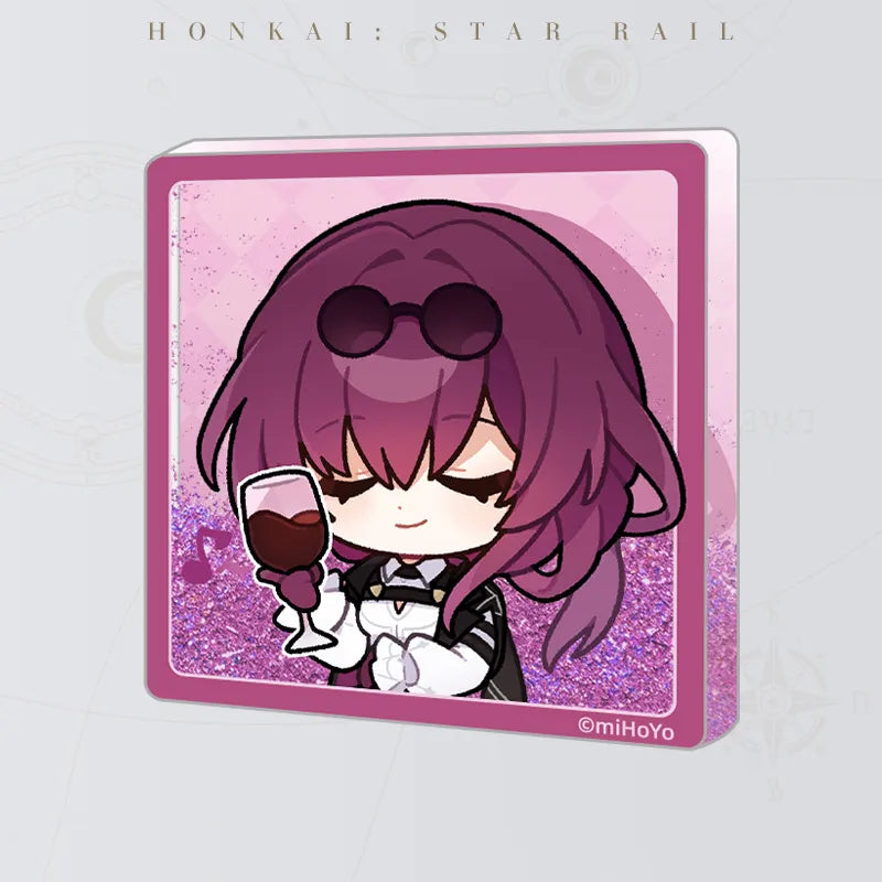 Honkai: Star Rail Pom-Pom Gallery Flowing Sand Acrylic Fridge Magnet featuring Kafka
