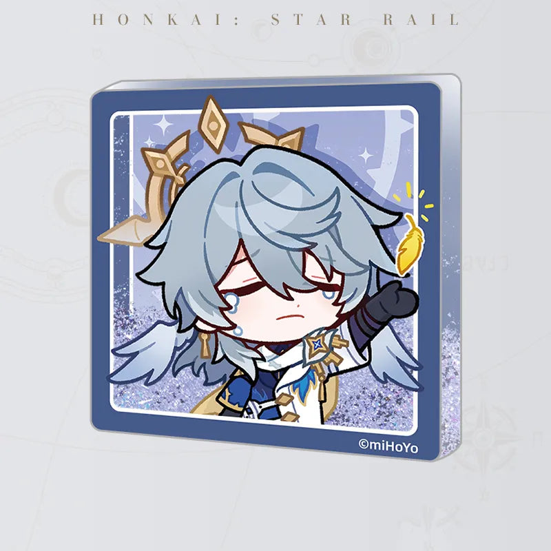 Honkai: Star Rail Pom-Pom Gallery Flowing Sand Acrylic Fridge Magnet featuring Sunday