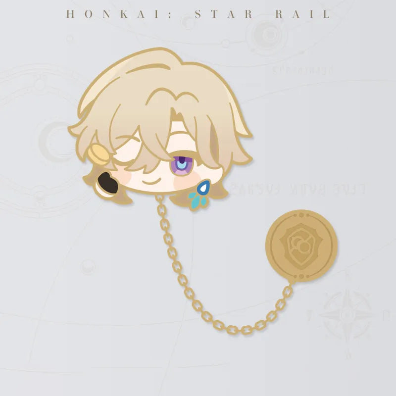 Honkai: Star Rail Pom-Pom Gallery Aventurine metal badge