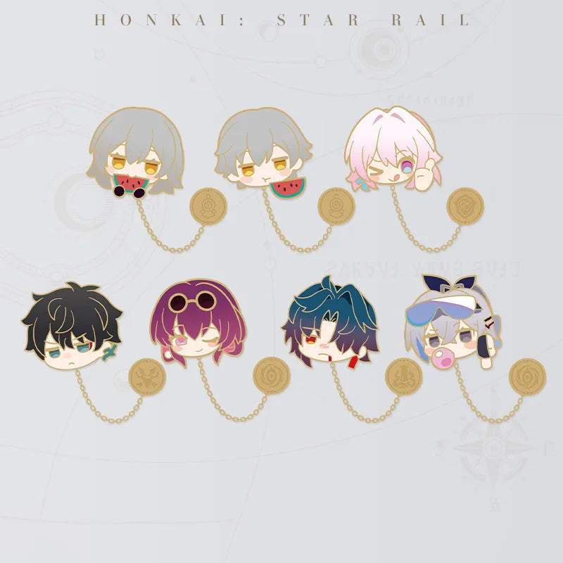 Honkai: Star Rail Pom-Pom Gallery Metal Badges product lineup