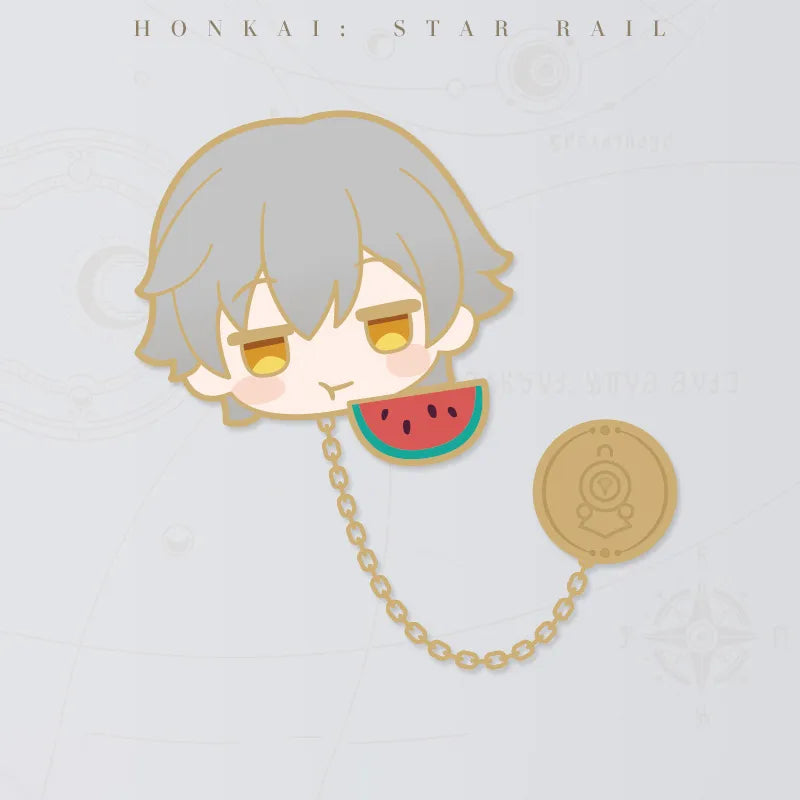 Honkai: Star Rail Pom-Pom Gallery Trailblazer Male metal badge