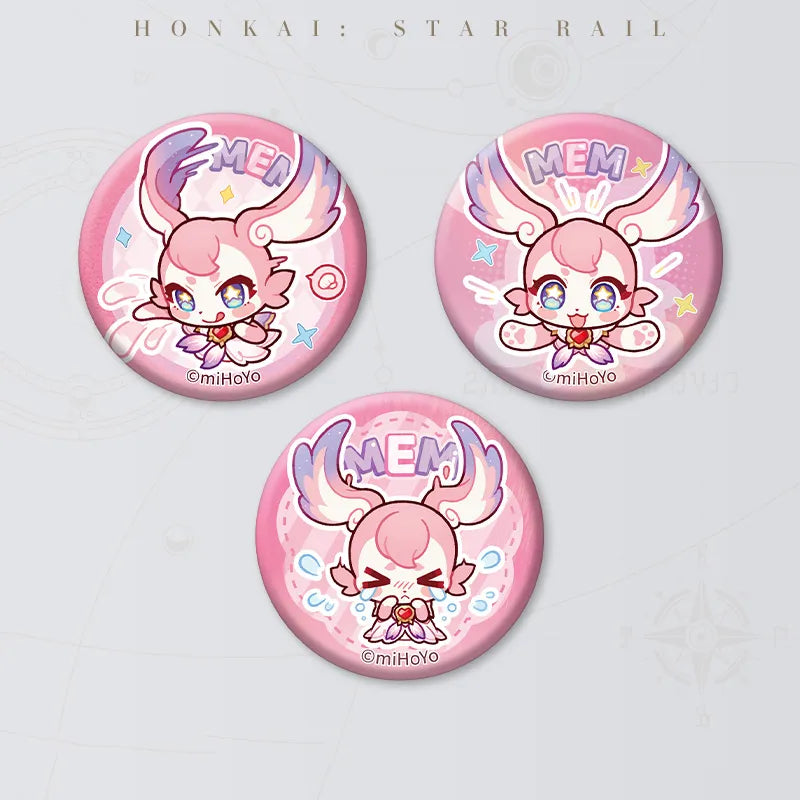 Honkai: Star Rail Pom-Pom Gallery Mem Mini Tinplate Badge Set