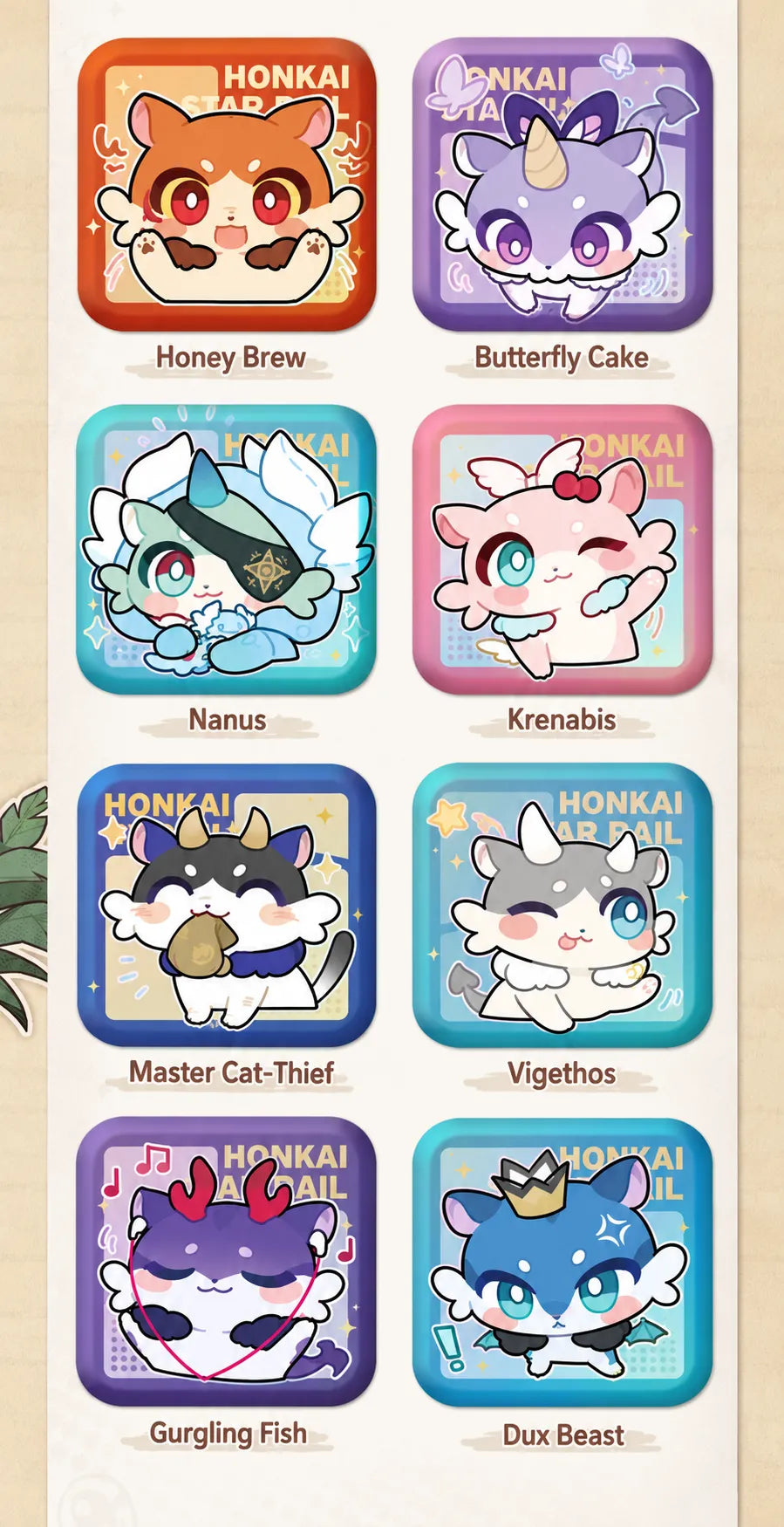 Honkai: Star Rail Pom-Pom Gallery Square Badges detail 4