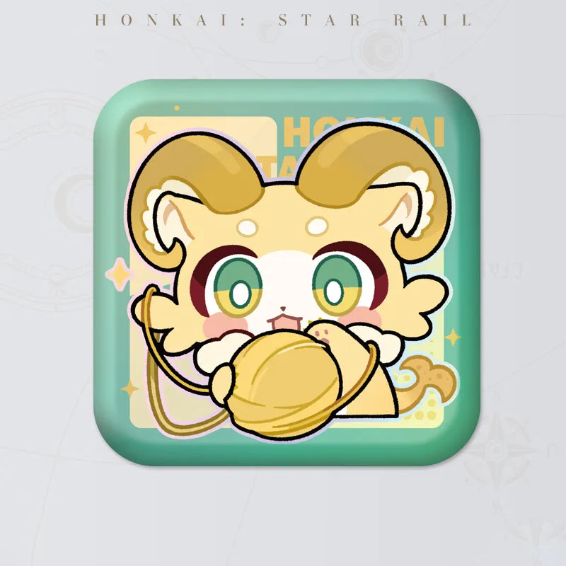 Honkai: Star Rail Pom-Pom Gallery Oatmeal square badge