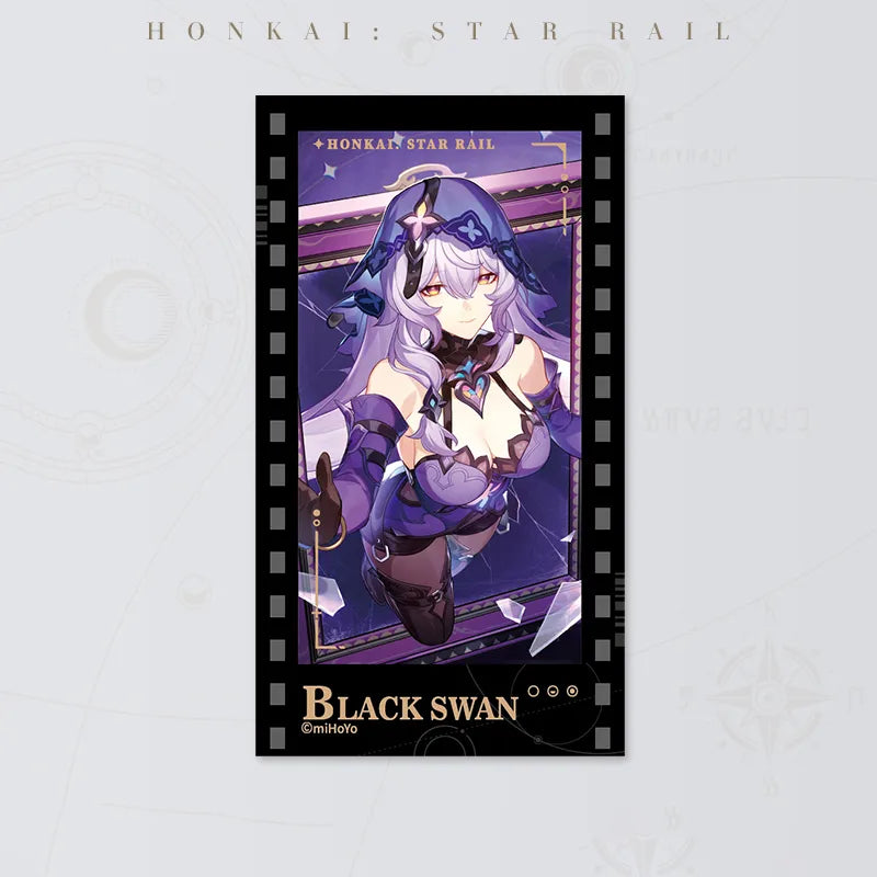 Honkai: Star Rail Starry Invitation Series Black Swan Filmstrip Card on white background