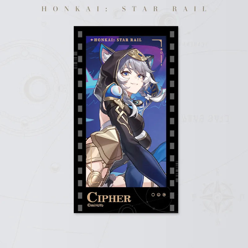 Honkai: Star Rail Starry Invitation Series Cipher Filmstrip Card on white background