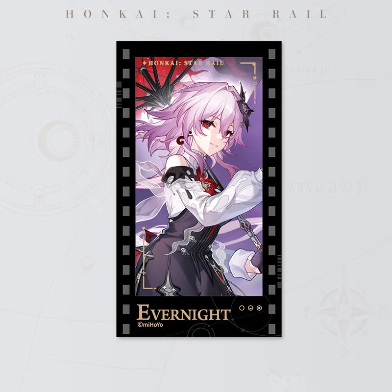 Honkai: Star Rail Starry Invitation Series Evernight Filmstrip Card on white background