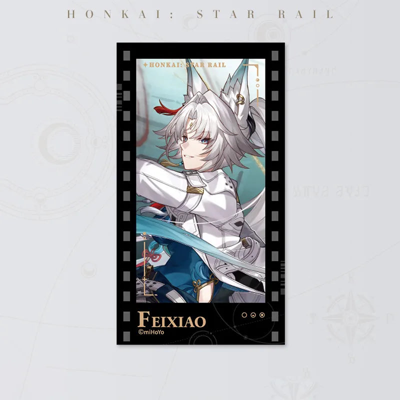 Honkai: Star Rail Starry Invitation Series Feixiao Filmstrip Card on white background