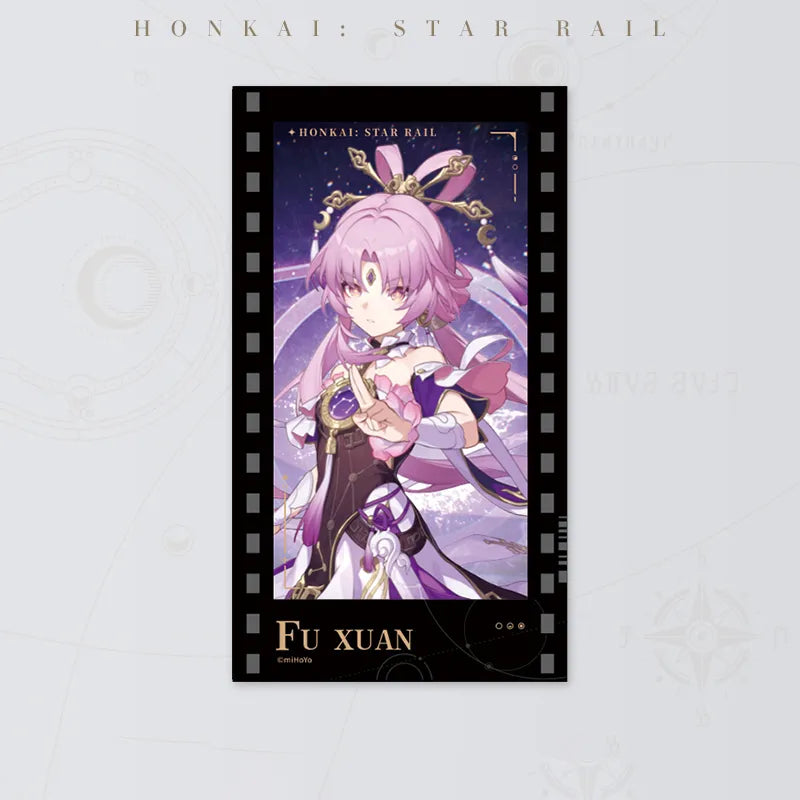 Honkai: Star Rail Starry Invitation Series Fu Xuan Filmstrip Card on white background