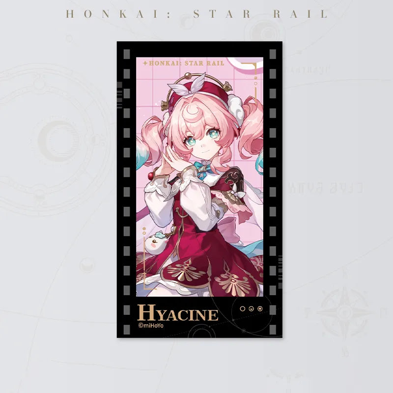 Honkai: Star Rail Starry Invitation Series Hyacine Filmstrip Card on white background