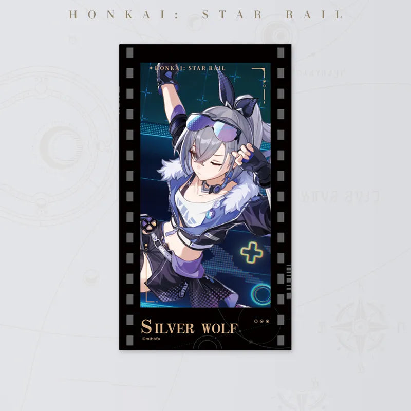 Honkai: Star Rail Starry Invitation Series Silver Wolf Filmstrip Card on white background