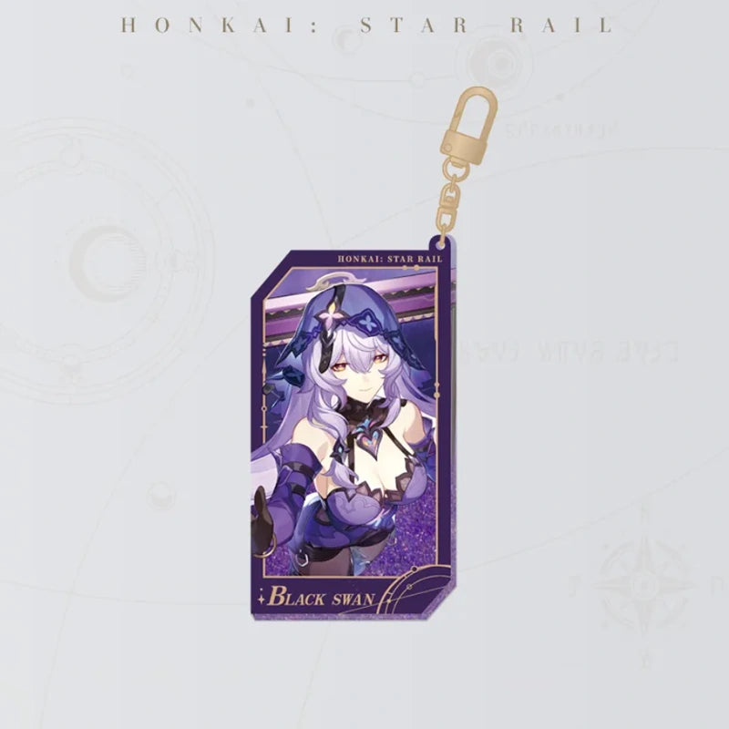 Honkai: Star Rail Starry Invitation Series Black Swan Flowing Sand Acrylic Charm