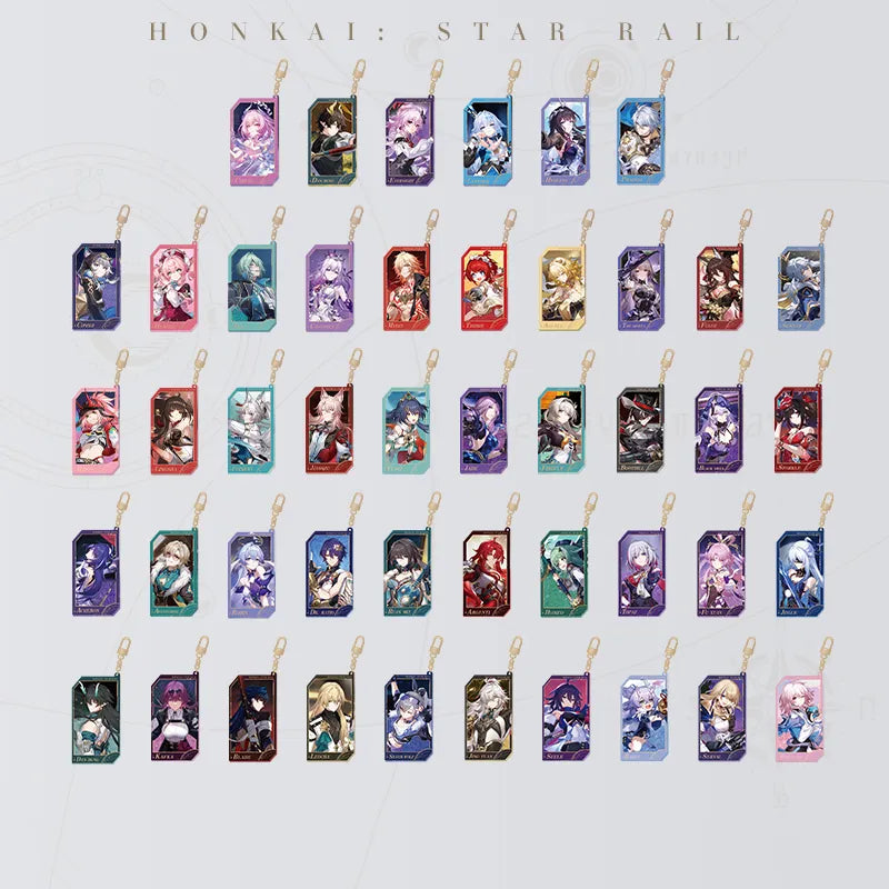 Honkai: Star Rail Starry Invitation Series Flowing Sand Acrylic Charms collection display 2