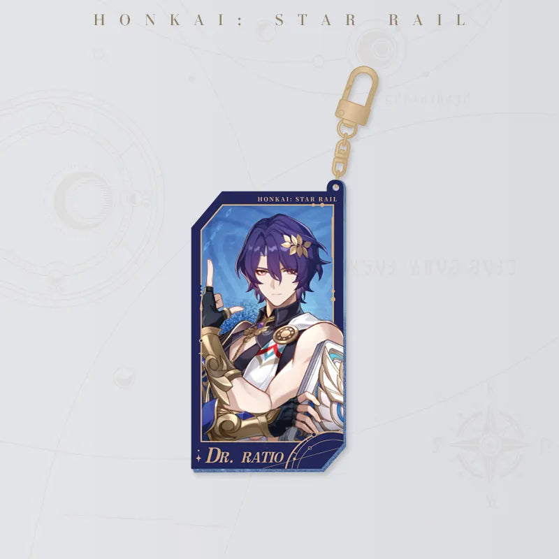 Honkai: Star Rail Starry Invitation Series Dr. Ratio Flowing Sand Acrylic Charm