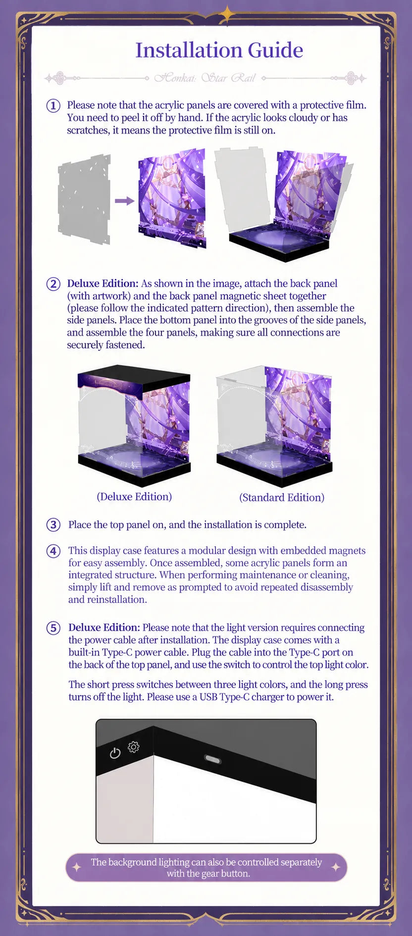 The Herta figure display case acrylic construction details