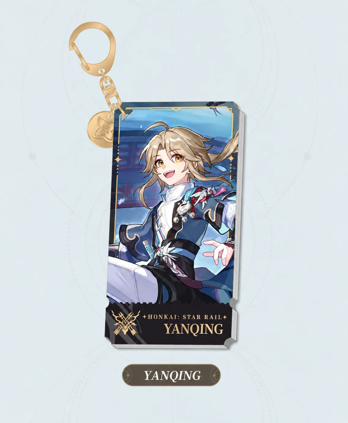 Yanqing The Hunt acrylic charm with gold-tone clasp