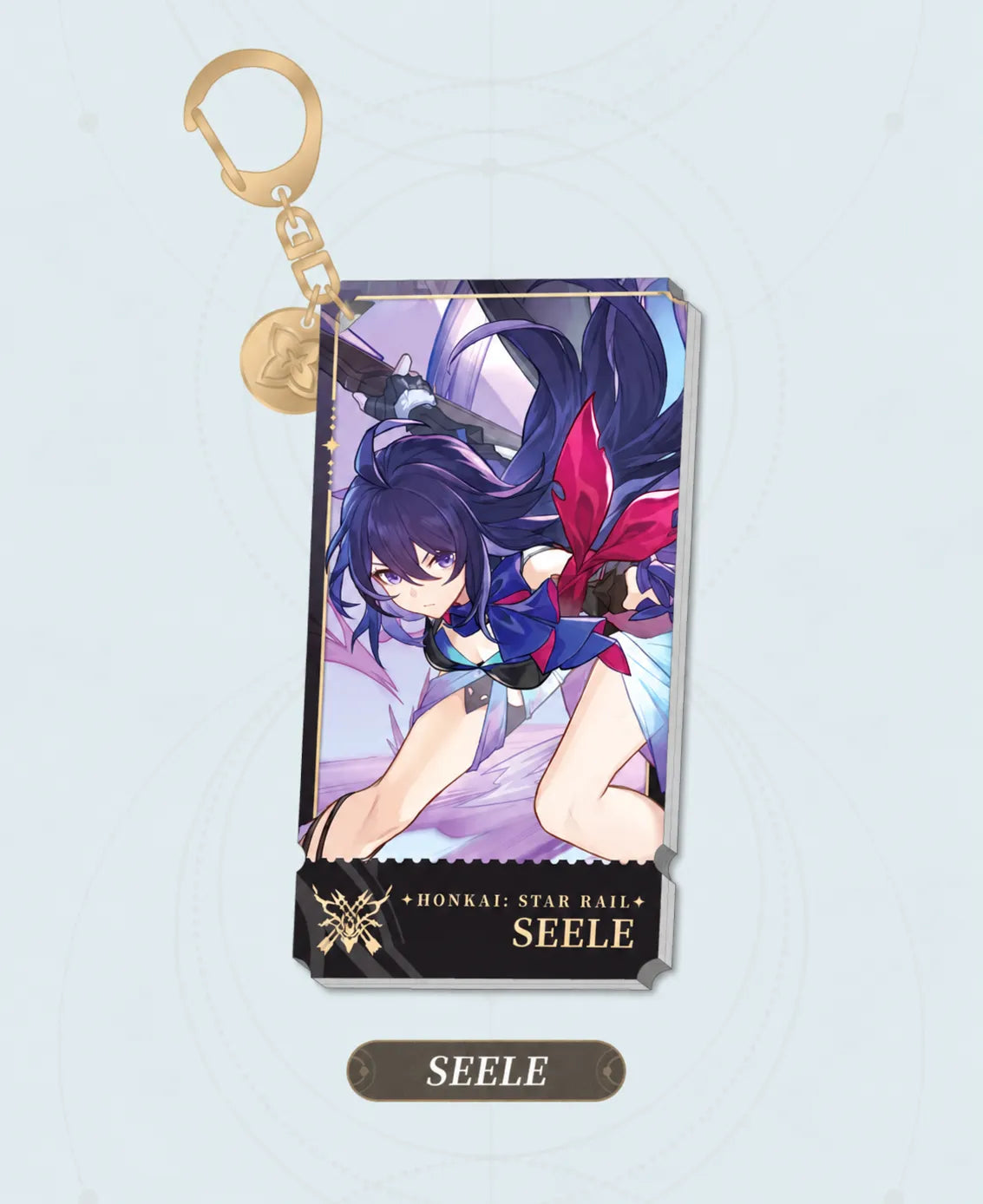 Seele The Hunt acrylic charm with gold-tone clasp