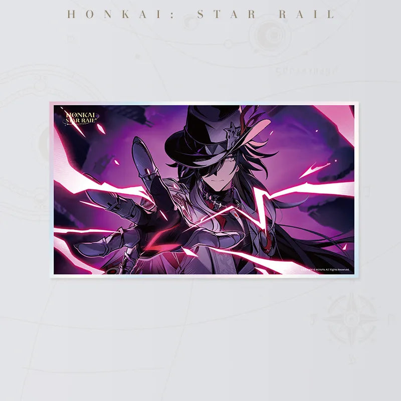 Honkai Star Rail Ashveil Life for Death and Blood for Debt PET art board featuring Ashveil with pink lightning