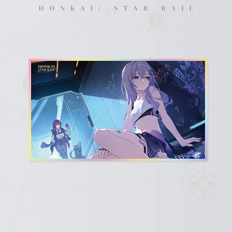 Honkai Star Rail Silver Wolf's Memories PET art board featuring Silver Wolf in a futuristic room