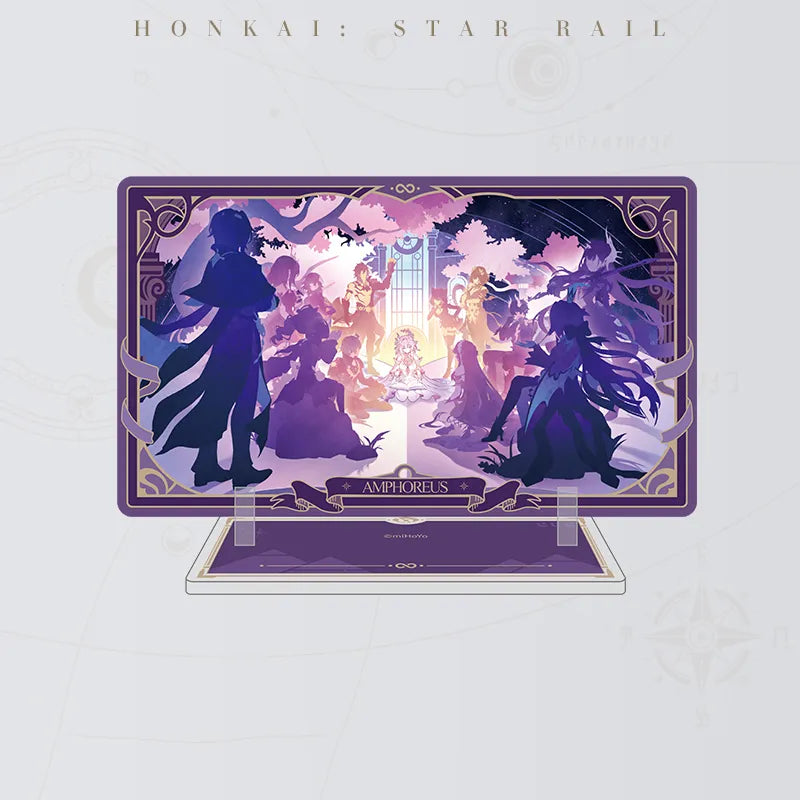 Honkai: Star Rail Ripples of Past Reverie acrylic standee featuring Amphoreus characters in a fantasy gathering