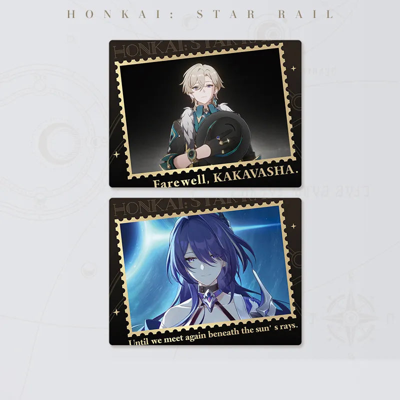 Honkai: Star Rail The Memories We Share Series lenticular fridge magnets featuring Acheron and Aventurine