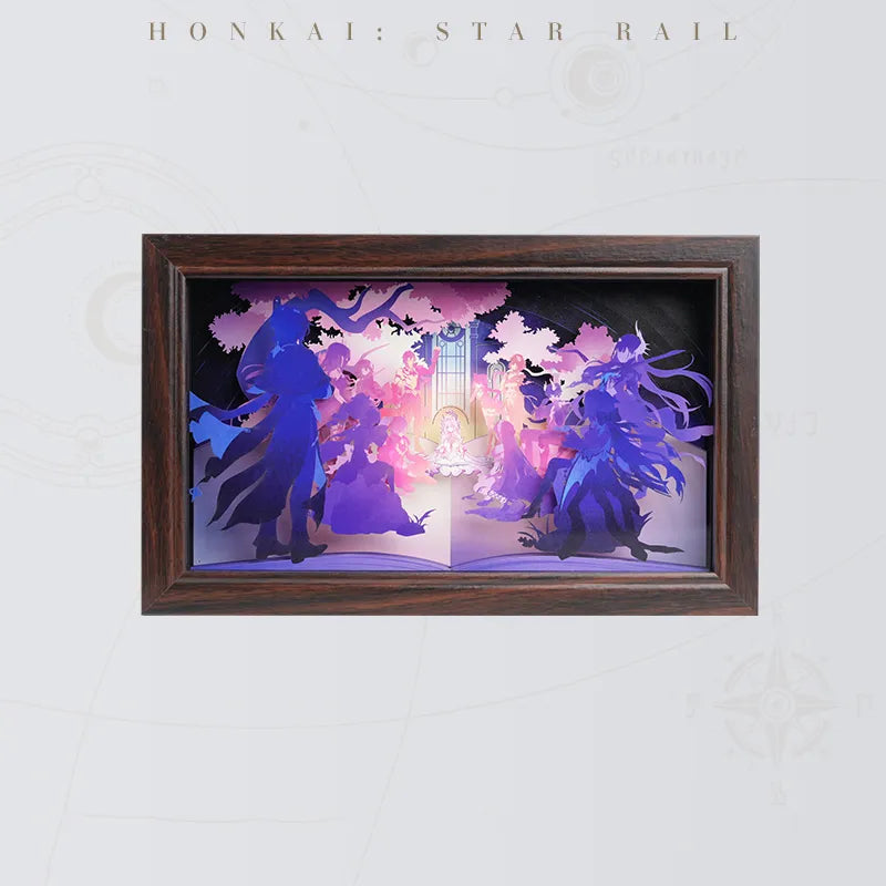 Honkai: Star Rail The Memories We Share Series paper cut light box with rectangular frame on white background
