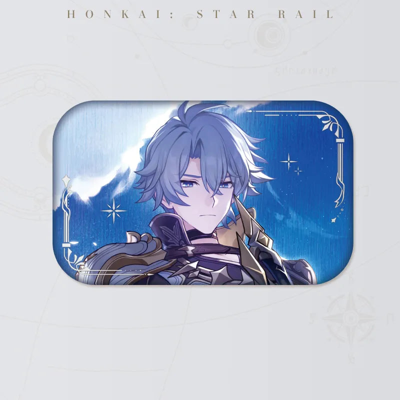 Honkai: Star Rail Phainon A Ver. tinplate badge featuring silver-haired character artwork in armor