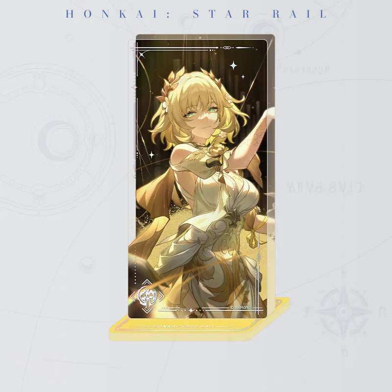 Honkai: Star Rail Time Woven Into Gold Light Cone Flowing Sand Acrylic Standee