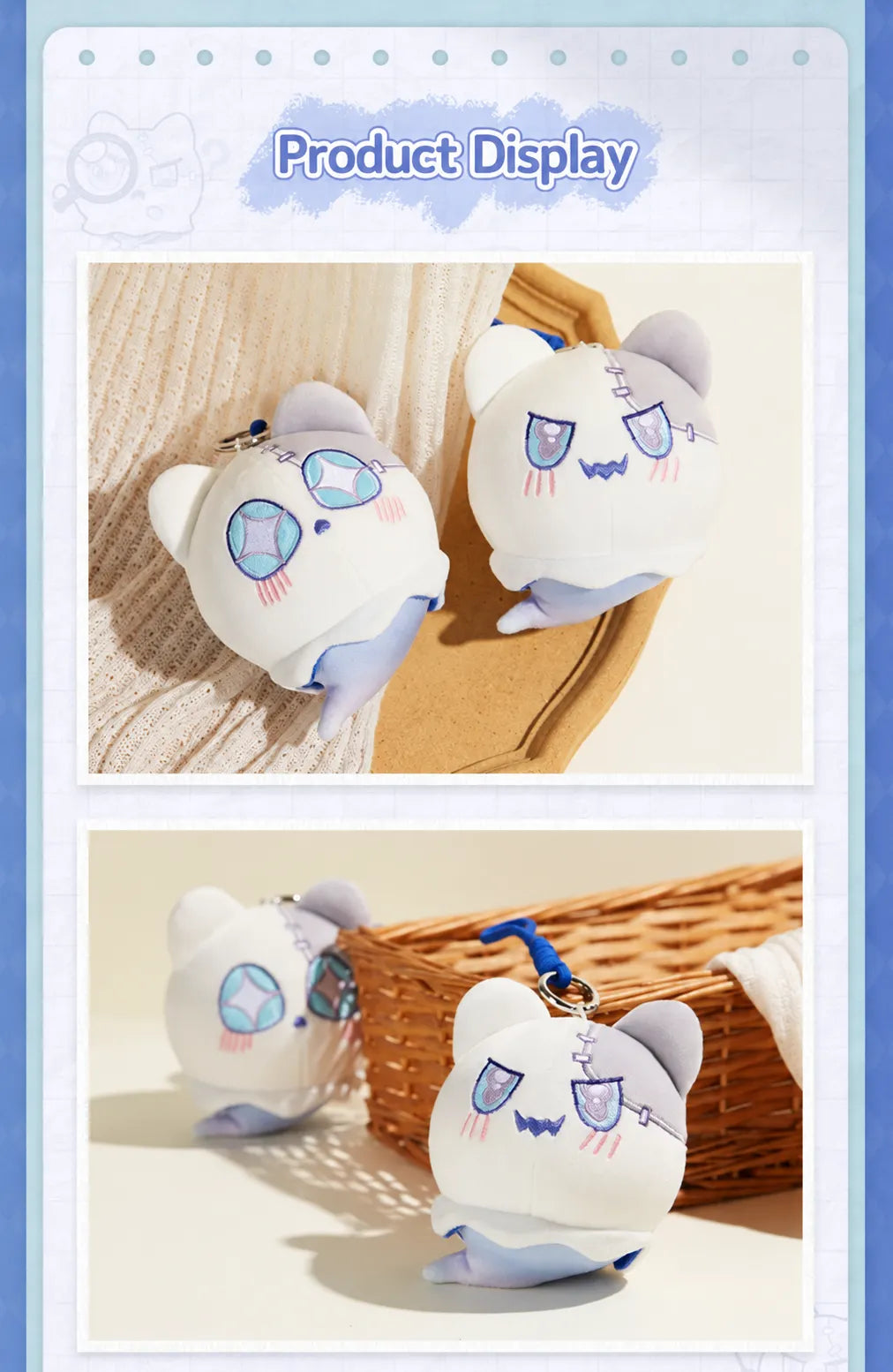 Wubbaboo Plush Charms displayed together