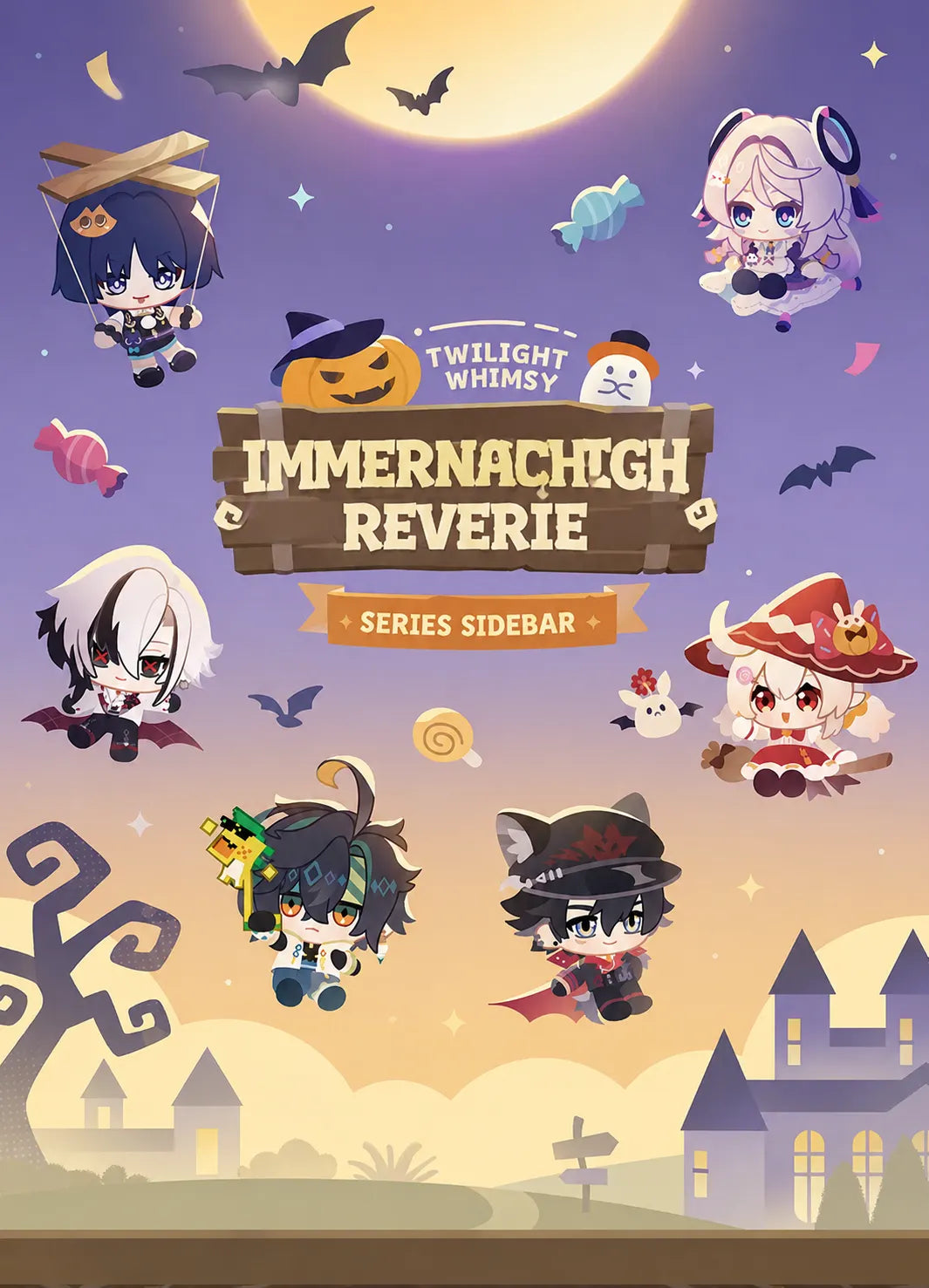 Genshin Impact Immernachtreich Reverie acrylic stand featuring multiple character designs for collection display