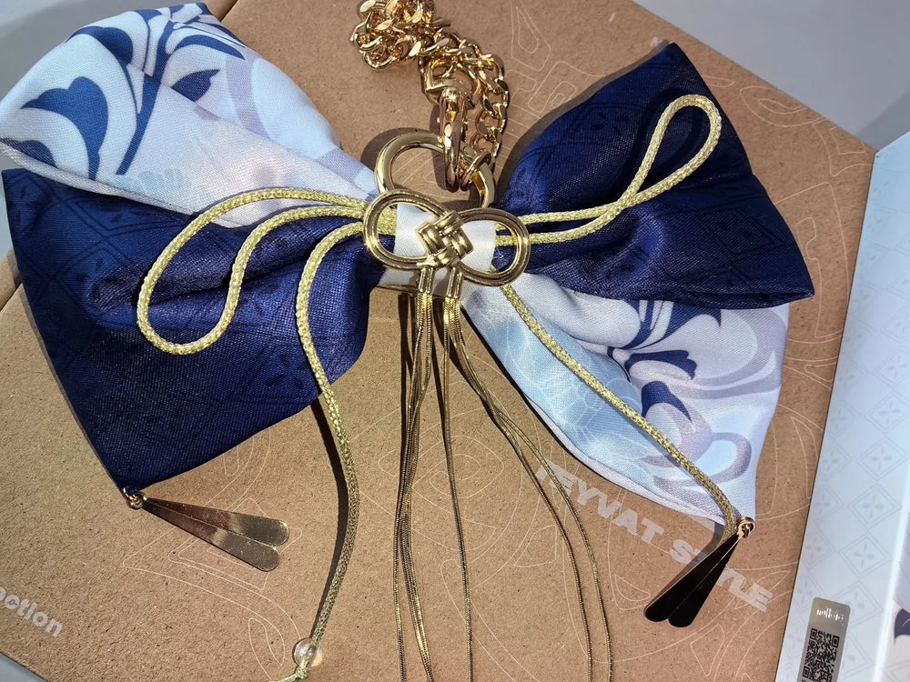 Genshin Impact Kamisato Ayato Butterfly Bow Hair Accessory Charm
