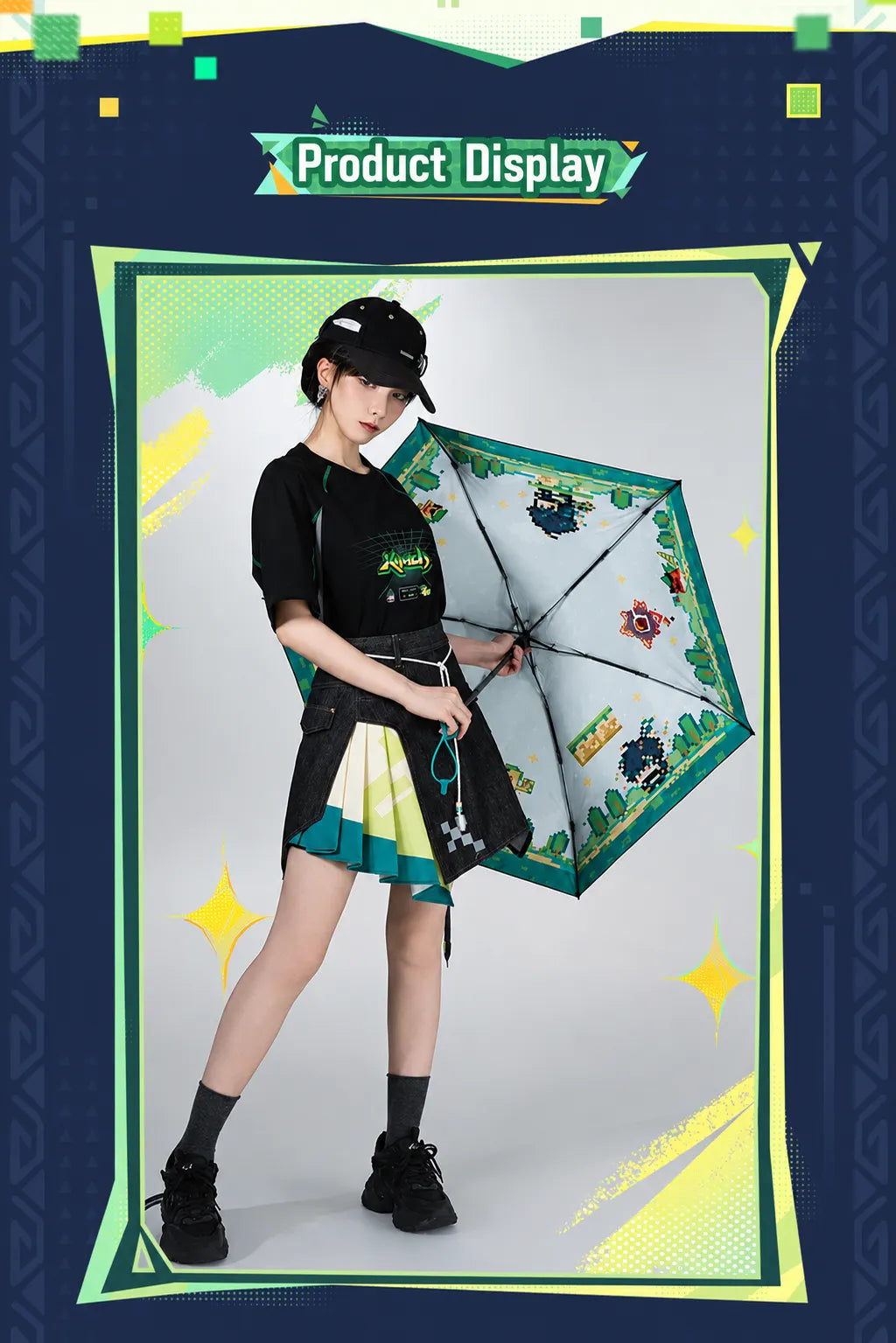 Kinich Shade Umbrella Lifestyle Model Display
