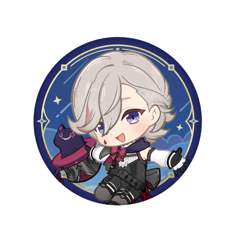 Genshin Impact Lyney Starlight Message badge chibi character design