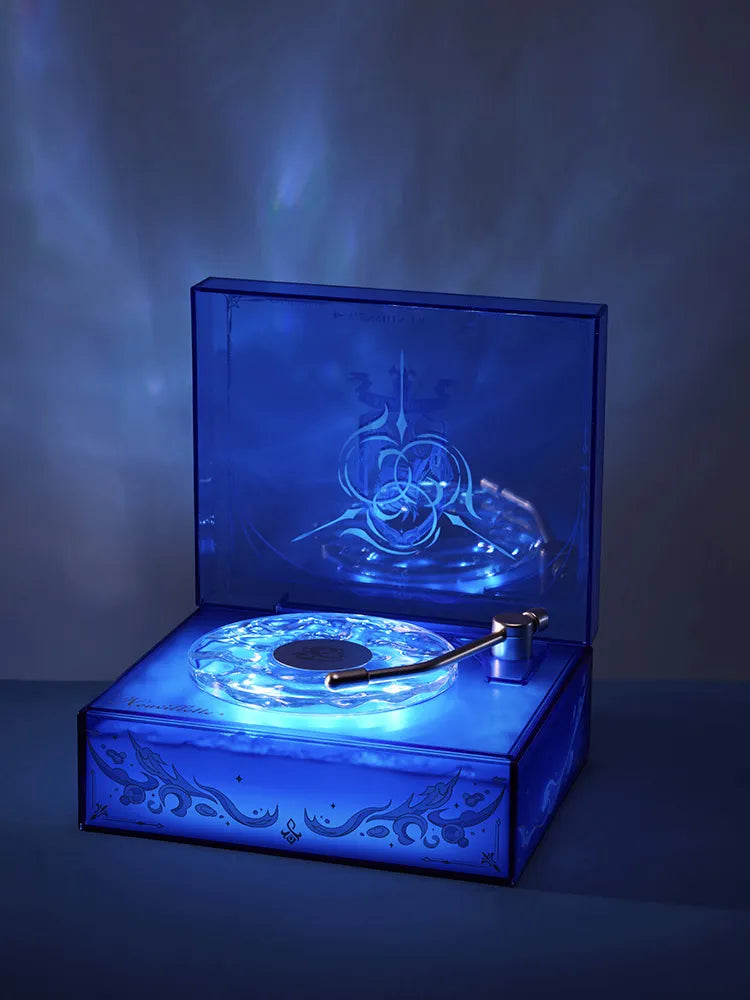 Genshin Impact Neuvillette Bluetooth Speaker featuring water ripple lighting effects and elegant display design