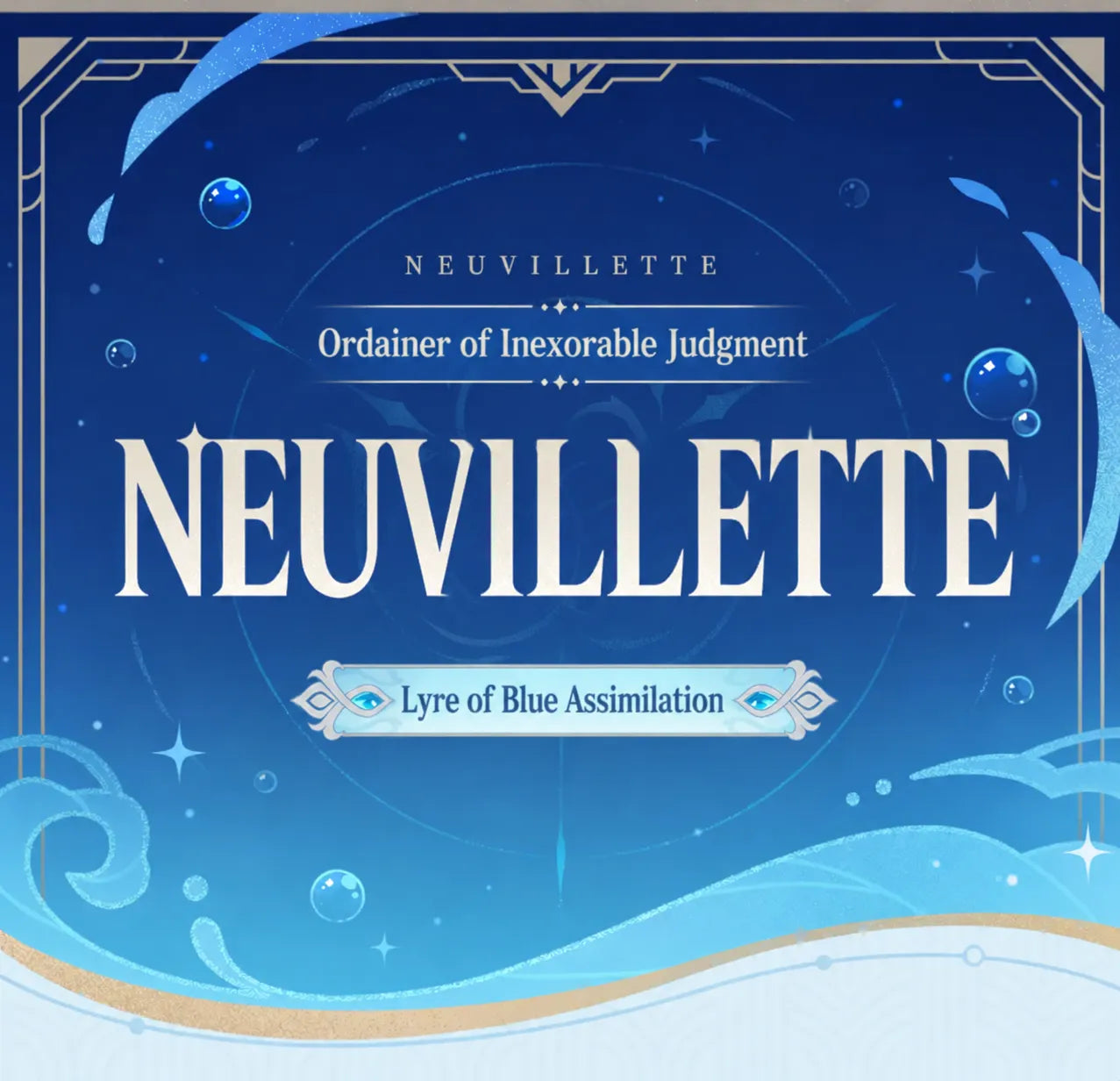 Genshin Impact Neuvillette Speaker acrylic lyre component exclusive bonus detail