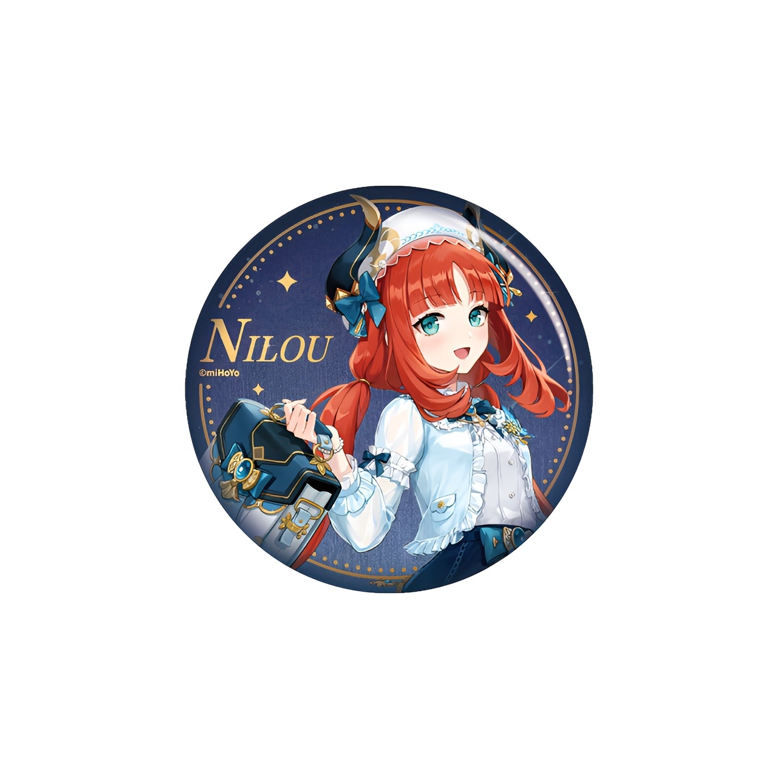 genshin impact nilou starry series badge blue floral design character merch collectible pin
