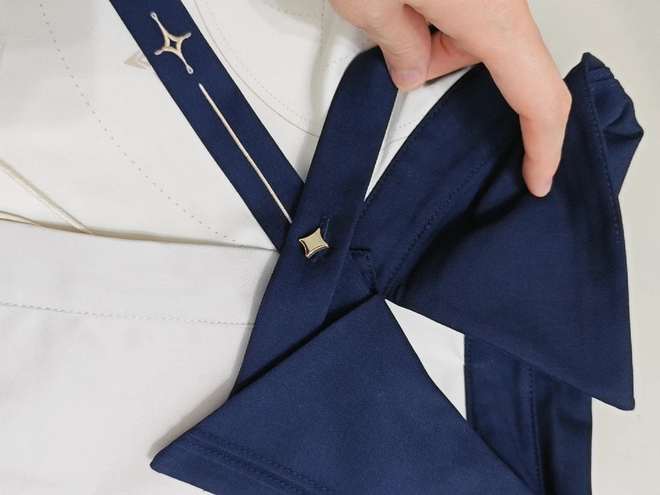 Genshin Impact Albedo Casual Shirt – Ivory / Navy