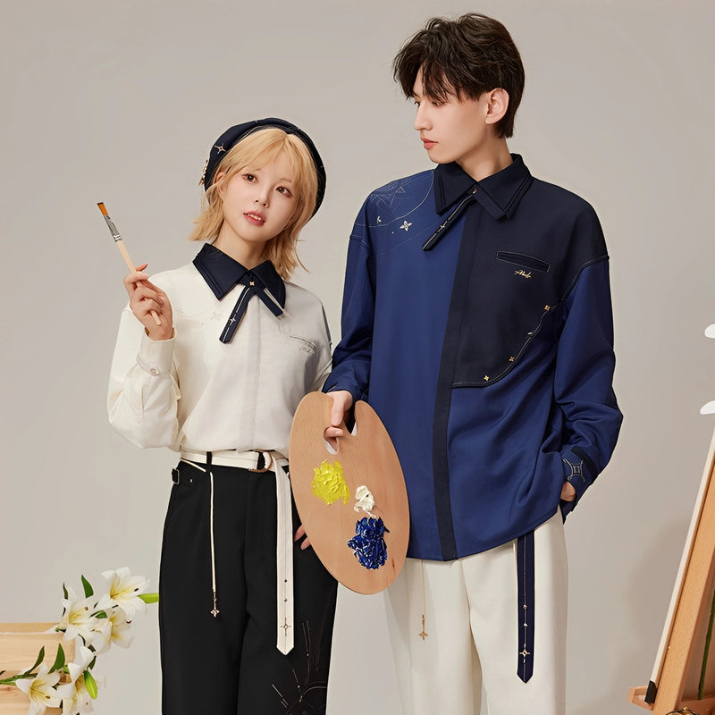 Official Genshin Impact Albedo casual shirt full outfit styling display