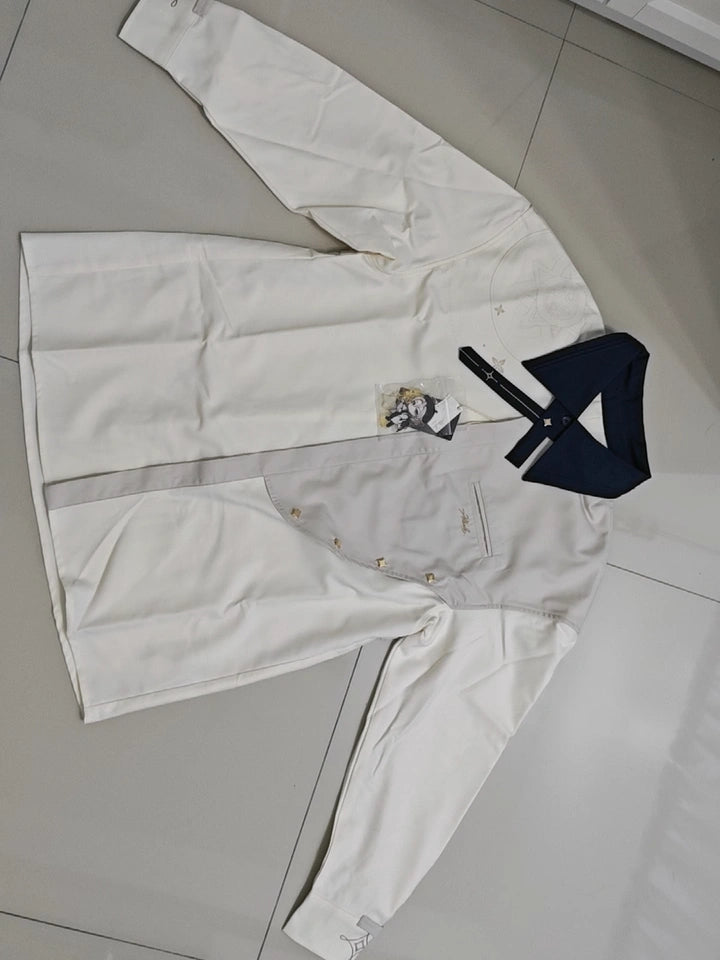 Genshin Impact Albedo Casual Shirt – Ivory / Navy