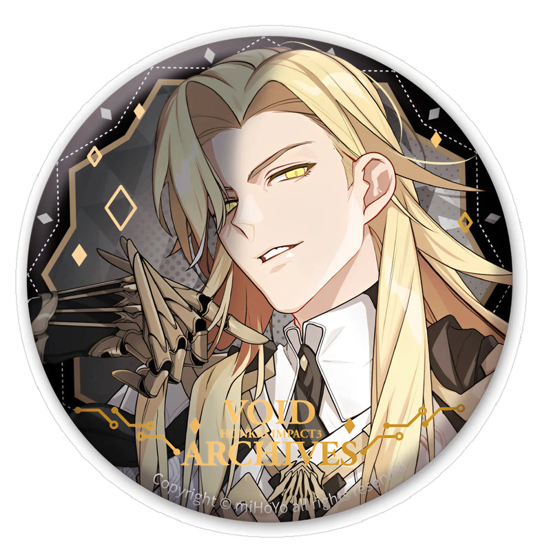 Official Honkai Impact 3rd Void Archives Gold Foil Character Pin Badge