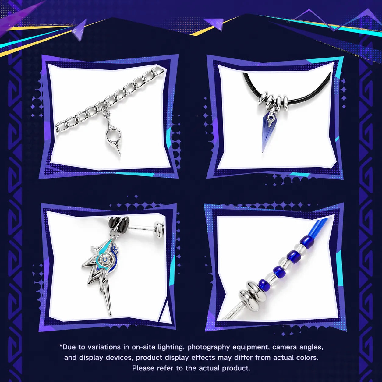 Flat lay display of Genshin Impact Ororon Double Layer Necklace